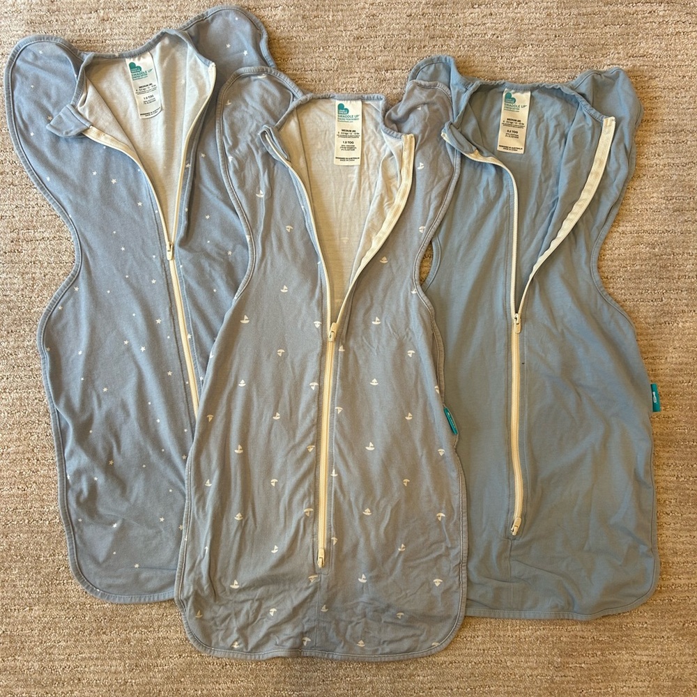 Love to Dream Baby Blue Swaddle Sleep Sacks - Set of 3